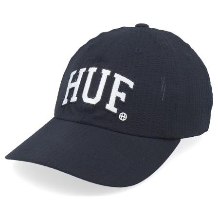 HUF - Arch Logo Cv 6 Panel Black Dad Cap Unconstructed Black Cap - @ Hatstore