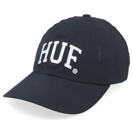 HUF - Svart unconstructed Keps - Arch Logo Cv 6 Panel Black Dad Cap @ Hatstore
