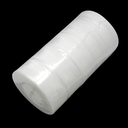 1 Rulle (50yard=45,78 mt.) Vit organza band 30 mm. bred