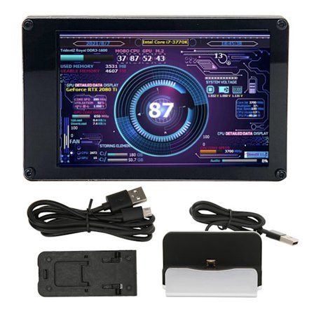 3,5 tums IPS USB Mini Skärm Dator Temp Monitor AIDA64 PC CPU RAM Data Sensor Panel Dynamisk Display