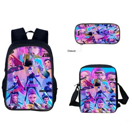 Kpop Demon Hunters -reppusetti - Huntrix Rumi Mira Zoey koululaukku ja kynäkotelo opiskelijoille