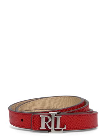 Lauren Ralph Lauren | Logo Reversible Crosshatch Skinny Belt | S