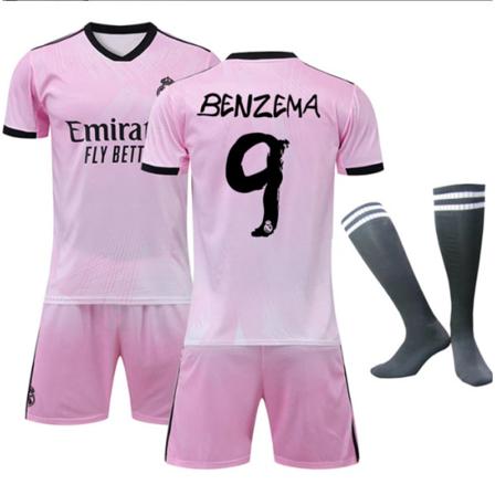 2223 Real Madrid Jubileums Benzema Hazard Fotbollströja Benzema 9 28 (150-160cm)