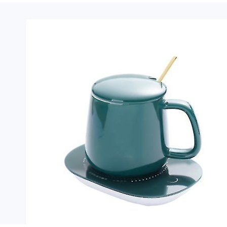 Sähköinen Mukinlämmitin USB-Latauksella, Vedenlämmitin, Juomakupin Lämmitin, Termostaattinen Kuppi, Vihreä