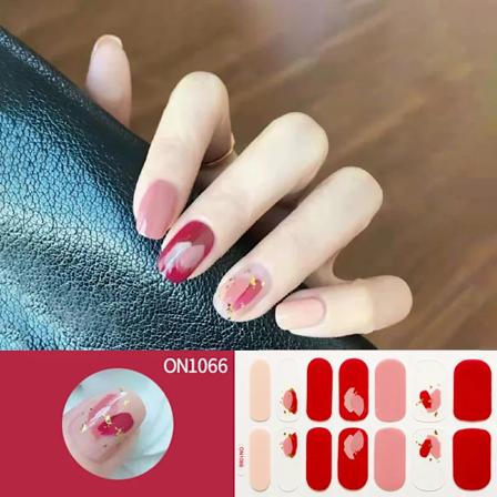 1Ark Fashion Cat Magnetisk Semi Härdad Gel Nagel Klistermärken Uv / Led Bakning Lampa Skinande Mönster Gel Nagelpasta Wraps Manikyr ON1066