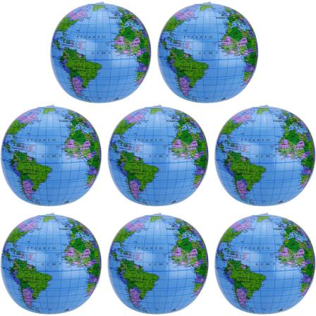 8 stk PVC oppblåsbart jordklode oppblåsbart jordklode ball jordklode f