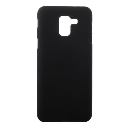 Gummibelagt hårdt pc-cover til Samsung Galaxy J6 (2018) - Sort Black