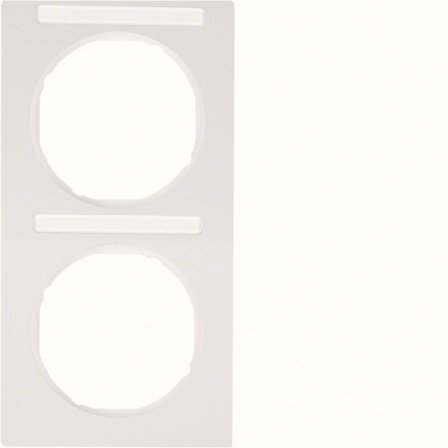 Hager 10122269 Dekkramme 2 rom, R.3 Berker Polarhvit, Strømbrytere & vegguttak