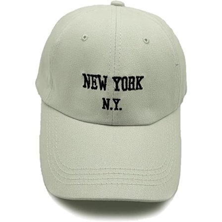 New York bomull baseball caps unisex justerbar vasket slitt