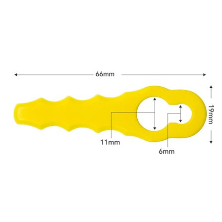 Trimmerknivar i plast 66mm - 50-pack