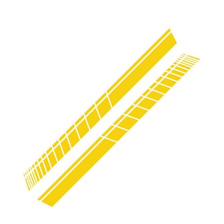 Bil 2 stk/sæt Racing Stripes Bil-styling Sidedecals til køretøjets karosseri Klistermærker Dekoration