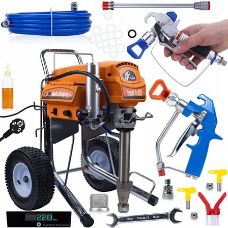 Maler- og Spartelsprøjte Tornado Pro RTR5 UltraSpray 4000W – 22MPA | 6,5L/min | Sæt Med Black Spray BS500