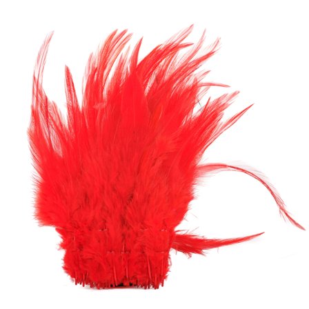 Strung Saddle Hackle - Red