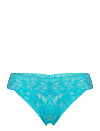 Hanky Panky Signature Lace, Original Rise Thong Stringtruse Undertøy Blå Hanky Panky