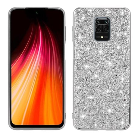 Glitter Xiaomi Redmi Note 9 Pro Max / Xiaomi Redmi Note 9 Pro / Xiaomi Redmi Note 9S skal - Silver/Grå