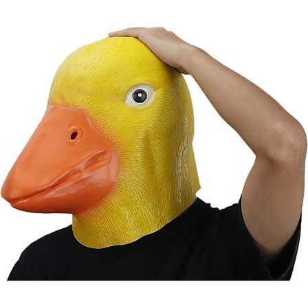 Ny ankomst Deluxe festdräkt Latex Gul anka Djurkostnad