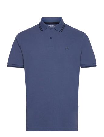 Slhdante Sport Ss Polo Polos Short-sleeved Marineblå Selected Homme*Betinget Tilbud