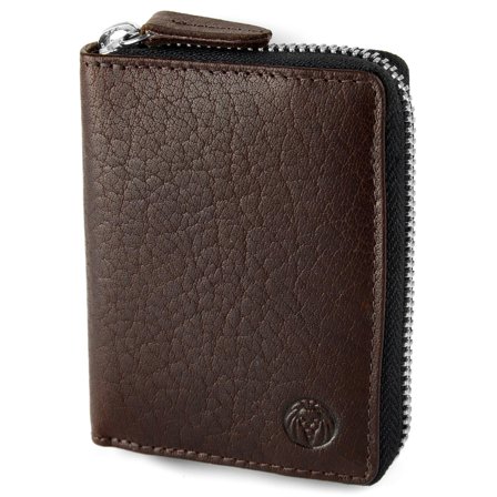 Brązowe skórzane etui na karty RFID Montreal dla mężczyzn - Etui na karty