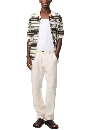 NN07 Theo Linen 1454 Byxor Herr Beige 34L32