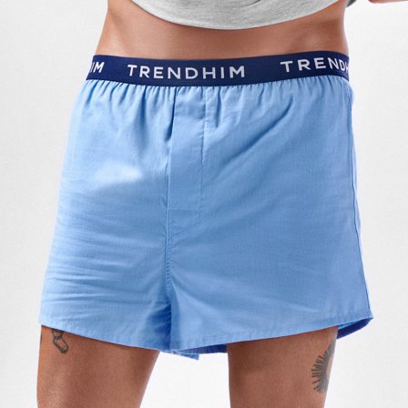 AirFeel | Navy & Sky Blue Loose-fit Cotton Boxers for Men - Woven Boxers