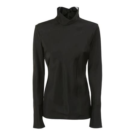 Jil Sander Turtlenecks Sort, Dame Rullekraver