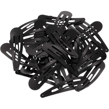 30 stk. 3,1 tommer store metal hårklemmer skridsikre hårnåle hårtilbehør til kvinder piger (sort)