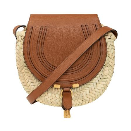 Chloé, Marcie Small Shoulder Bag Beige, Dames, Maat:ONE Size