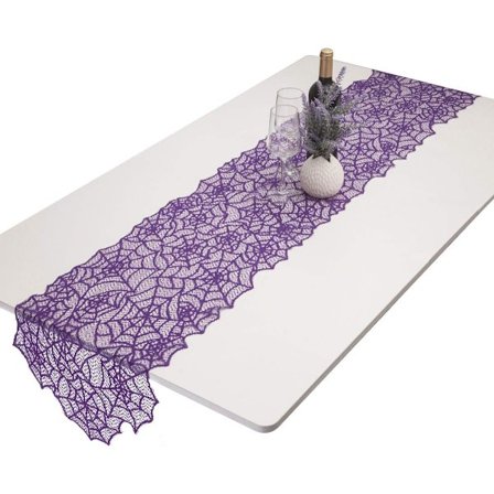 Spetsduk Spindelväv Öppen Spis Kappa Sjal Överdrag För Halloween Fest Läskig Filmkväll Dekoration, Lila