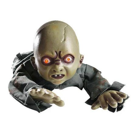 Krypande Zombie Bebis Spöke Docka Animerad Halloween Spökleksak