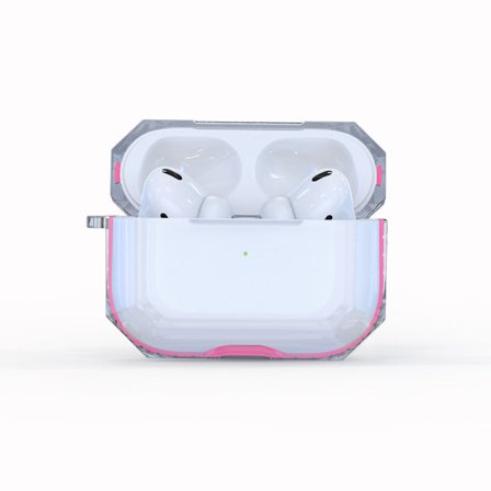 TPU Anti Drop Earphone Protective Case Transparent Soft Shell Earbud Cover for IOS Earbuds Pink for IOS Earbuds New Generation 3