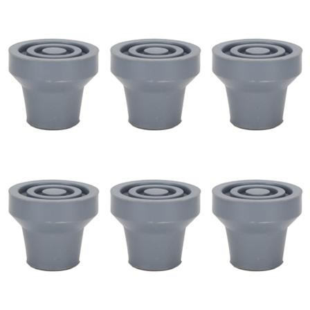 6 stk krykkespids Professionel bærbar gummispids tilbehør til 4-benet krykke 0,6 tommer