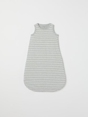 Vattert sovepose stripet - 62-80 - barneklær - grey - Polarn O. Pyret