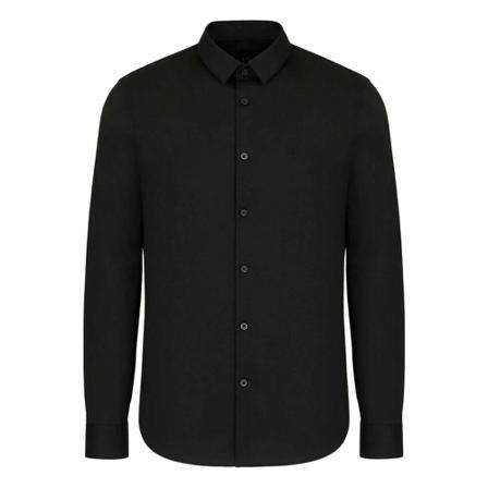 Armani Exchange, Formal Shirts Zwart, Heren, Maat:S