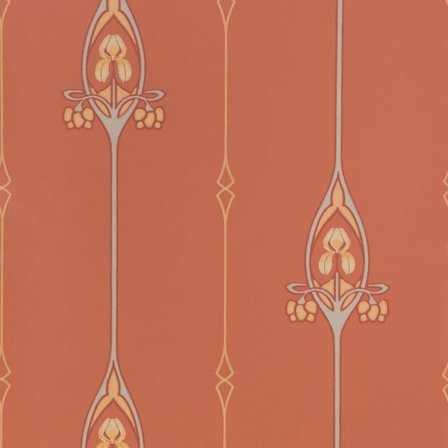 Duro Tapetprov, Gamla Grand 087-23P Gammalsvenska Papper, Röd, L, , Färg & tapeter