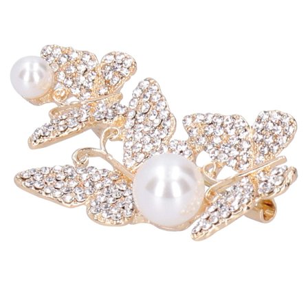 Brosch Nål Diamant Fjäril Mönster Lapel Nål Kavaj Märken Fest Corsage Tillbehör Vit