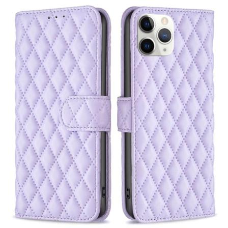 Rhombus mat iPhone 11 Pro Max flip etui - Lilla Purple
