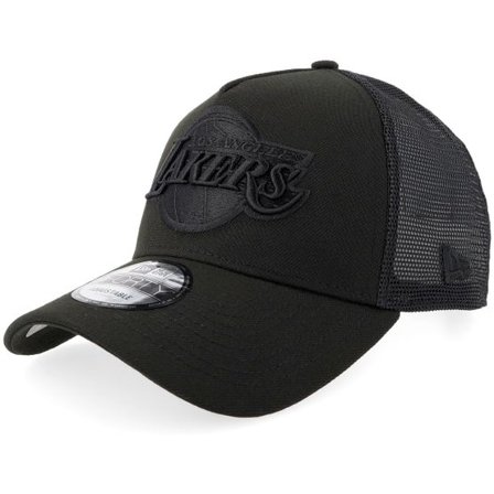 New Era - NBA Svart trucker Keps - Hatstore Exclusive x Los Angeles Lakers 9FORTY Black A-frame Trucker @ Hatstore