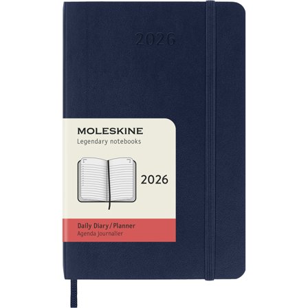 Kalender 12M Daily 2026 Softcover Pocket Sapphire Blue