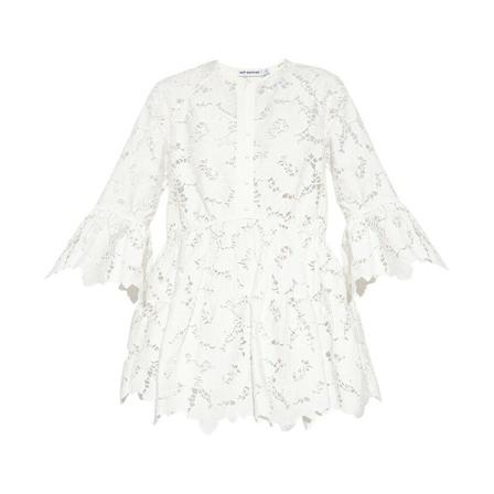 Self Portrait Short Klänning vit, Dam, Dam, Storlek: S