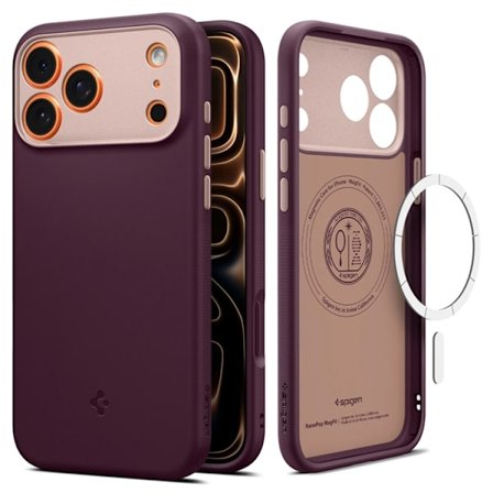 Spigen Telefontaske til iPhone 17 Pro Magsafe Nano Pop - Bourgogne Bean