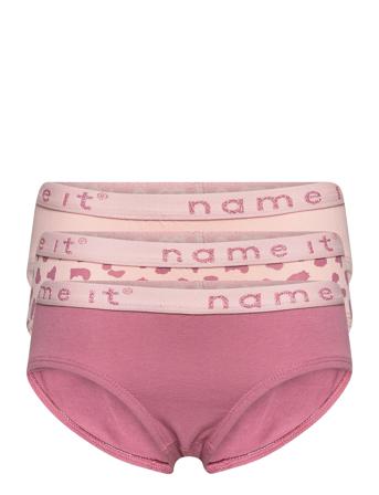 Nkfbriefs 3P Strawberry Cream Night & Underwear Underwear Panties Vaaleanpunainen Name It