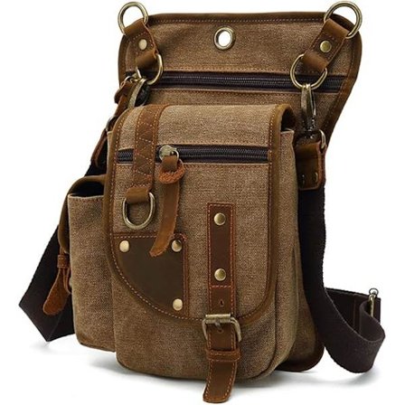 Canvas Drop Leg Taske Vandreture Talje Pakke Sling Crossbody Taske Skulder Rygsæk Mænd Bryst Taske Kvinder Casual Dagrygsække til Udendørs