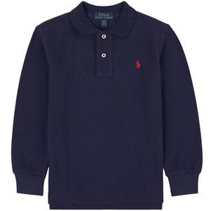 Kids - Ralph Lauren Navy Long Sleeve Polo with Small Pony 6 years - Tops - 6 years - Navy