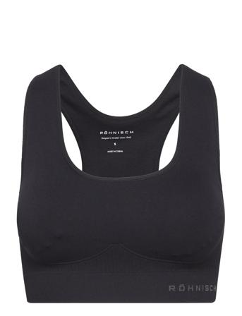 Seamless Soft Rib Sportsbra Lingerie Bras & Tops Sports Bras - ALL Svart Röhnisch*Betinget Tilbud