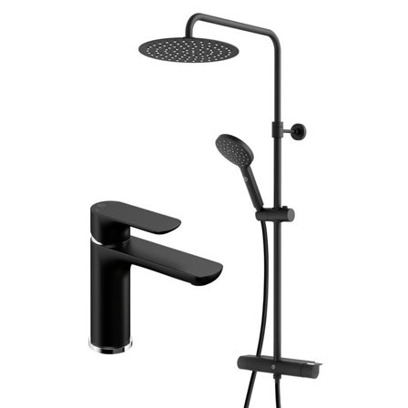 Gustavsberg Estetic GB4120849953 Kranpakke mattsvart, 160 c/c, Baderom