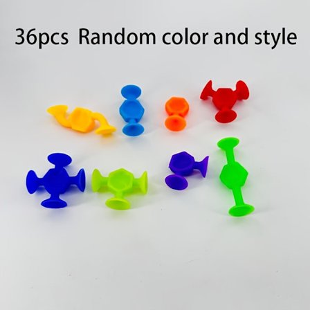 12/24/36 Farverige sugekop byggeklodser sæt, Bygge sensorisk legetøj, Rejselegetøj, Vindueslegetøj, Thanksgiving, Jul, Halloween, Fødselsdag