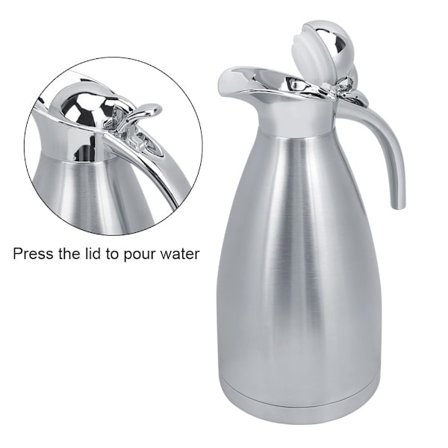 2L Rostfri Stål Hushåll Utomhus Vatten Kaffe Flaska Vakuumisolerad Termoskanna