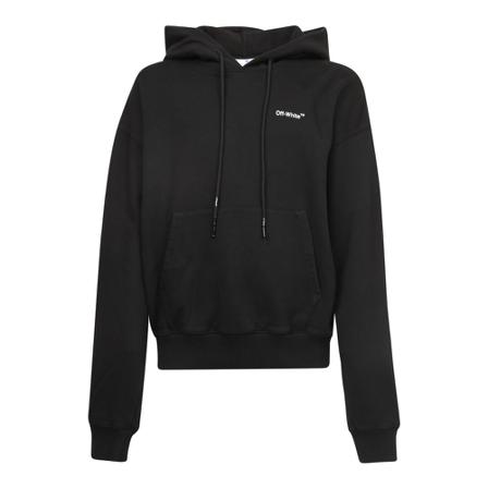 Off White Cotton hoodie , Zwart , Heren , Maat: XL