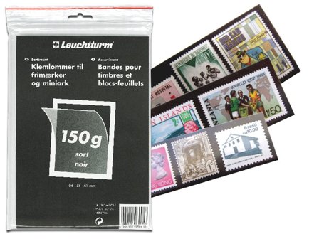 Leuchtturm klemlommer - Sorte - 150 gram - Højde 24-31-41 mm.
