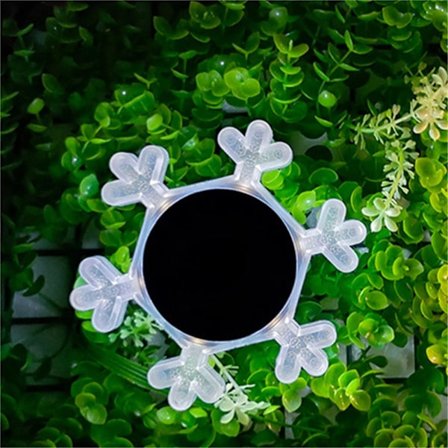 Solcelledrevet snefnug LED-lys til udendørs brug IP65 snedekorationer havespotlights til vinterfest bryllupsfestival (B)